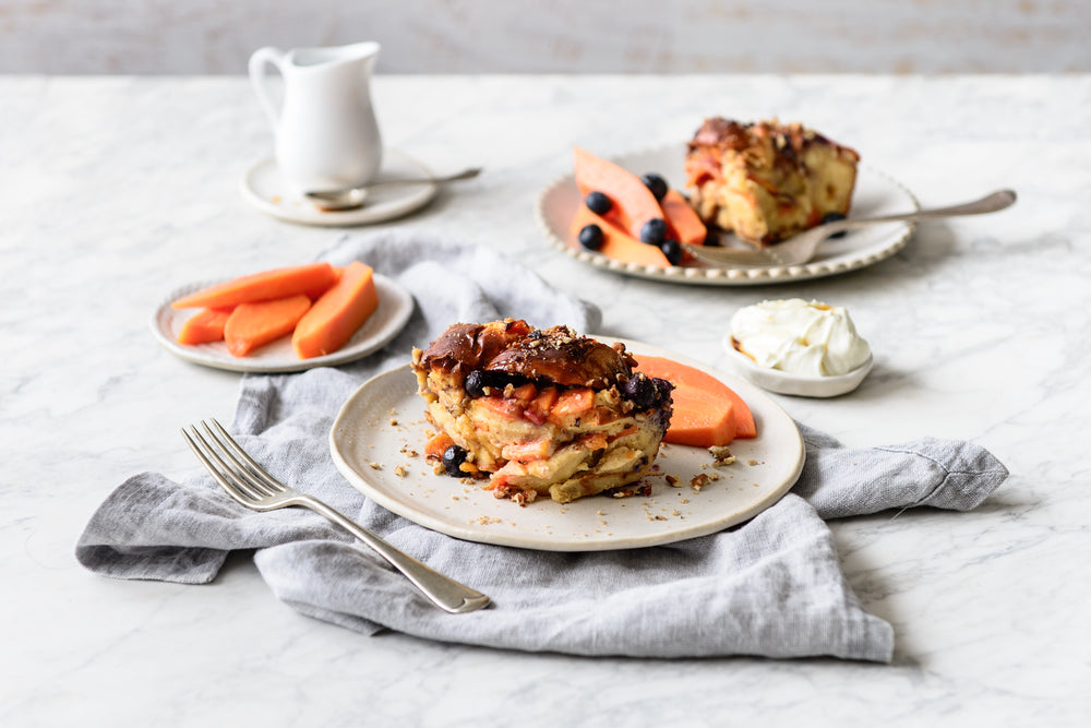 Papaya French Toast Bake