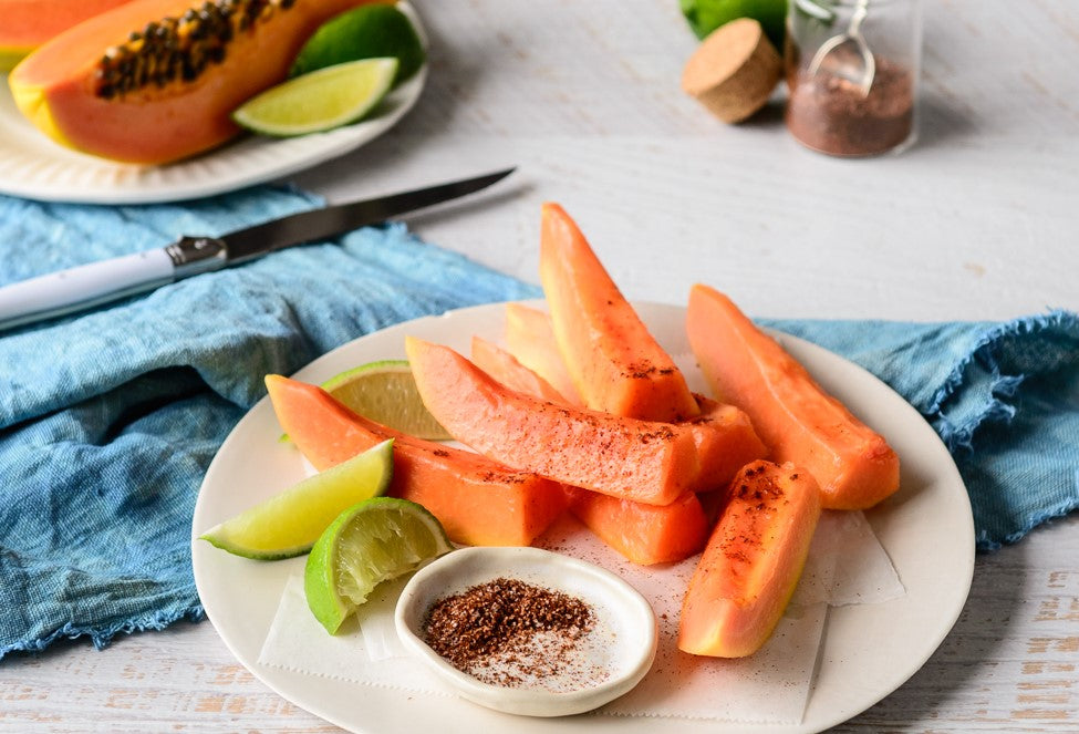 Papaya with Chilli Salt & Lime