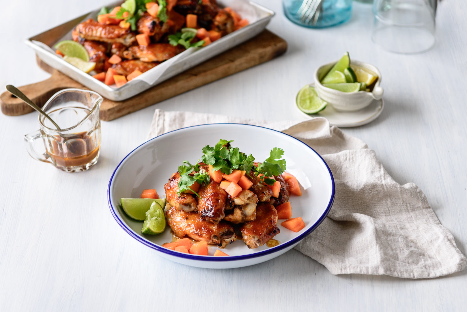 Sticky Papaya Chicken Wings