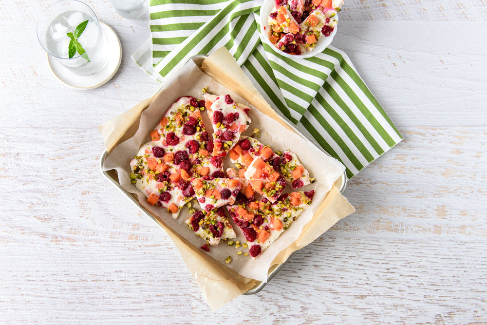 Papaya Frozen Yoghurt Bark